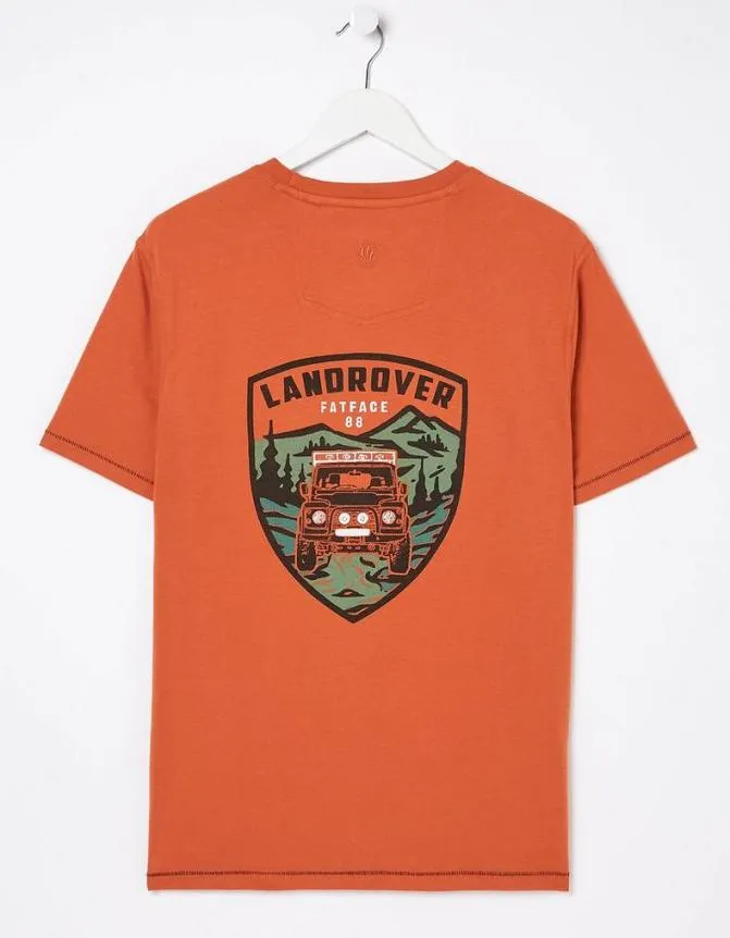 Fatface TShirts Land Rover Badge TShirt Dark Orange 8211 Men
