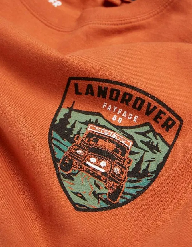 Fatface TShirts Land Rover Badge TShirt Dark Orange 8211 Men