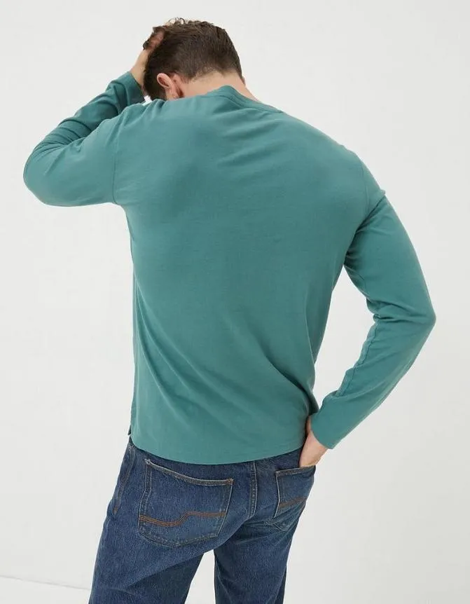 Fatface TShirts Lulworth Long Sleeve TShirt Dark Teal 8211 Men