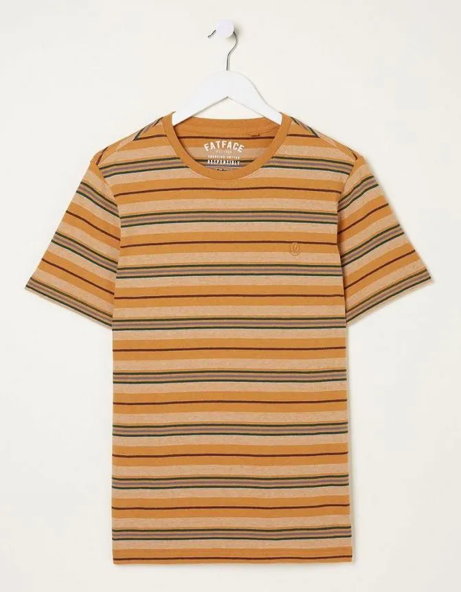 Fatface TShirts Padstow Stripe TShirt Vintage Gold 8211 Men