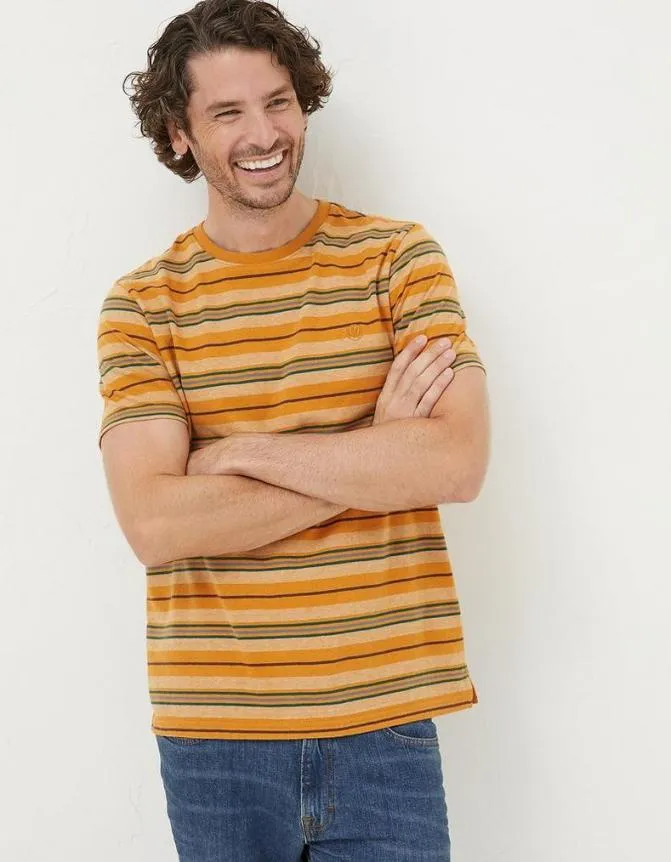 Fatface TShirts Padstow Stripe TShirt Vintage Gold 8211 Men