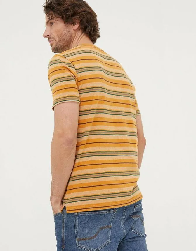 Fatface TShirts Padstow Stripe TShirt Vintage Gold 8211 Men