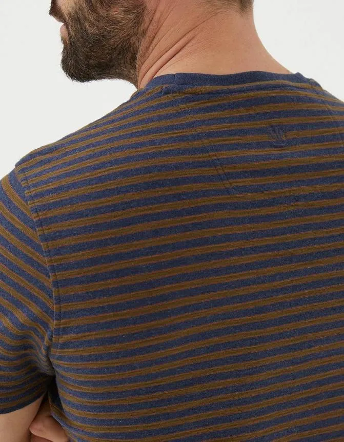 Fatface TShirts Porth Stripe TShirt Indigo Blue 8211 Men