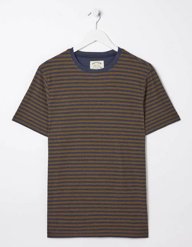 Fatface TShirts Porth Stripe TShirt Indigo Blue 8211 Men