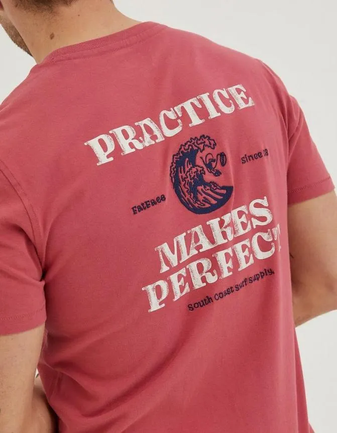 Fatface TShirts Practice Makes Perfect TShirt Rose Pink 8211 Men