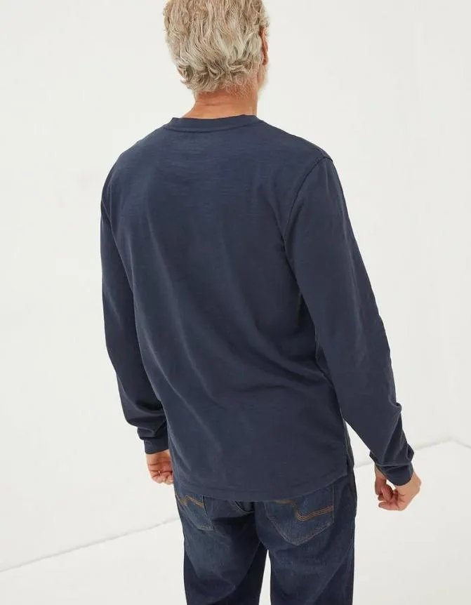 Fatface TShirts Woodside Slub Henley Navy 8211 Men
