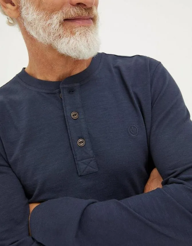 Fatface TShirts Woodside Slub Henley Navy 8211 Men