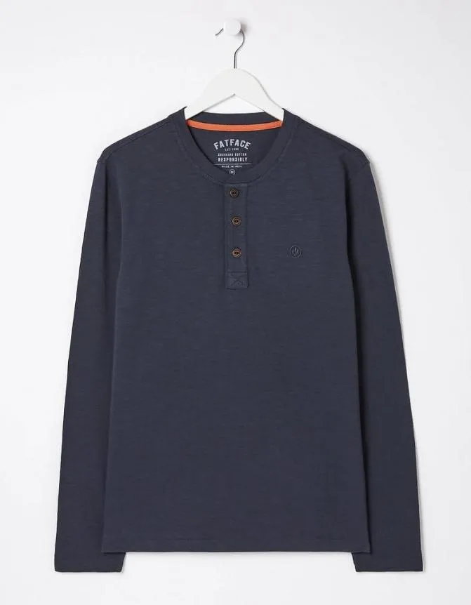 Fatface TShirts Woodside Slub Henley Navy 8211 Men
