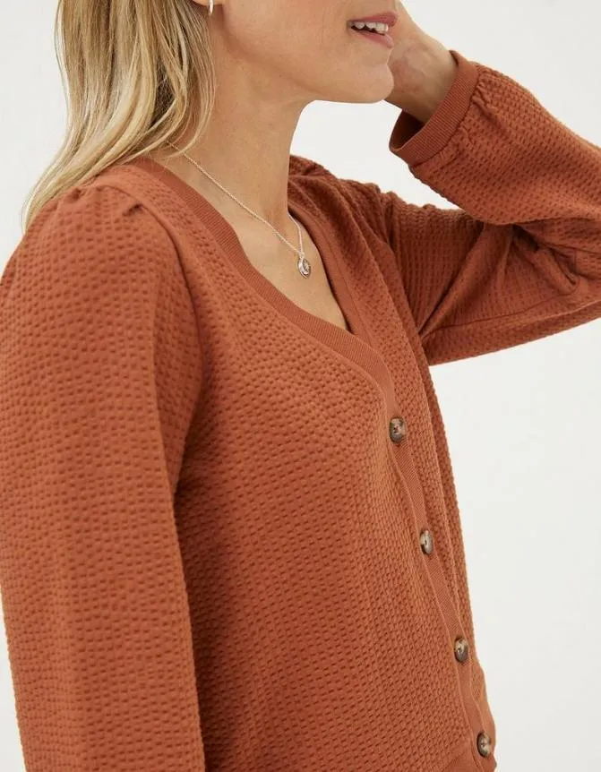 Fatface Tops and TShirts Charlotte Cardigan Chestnut Brown 8211 Women