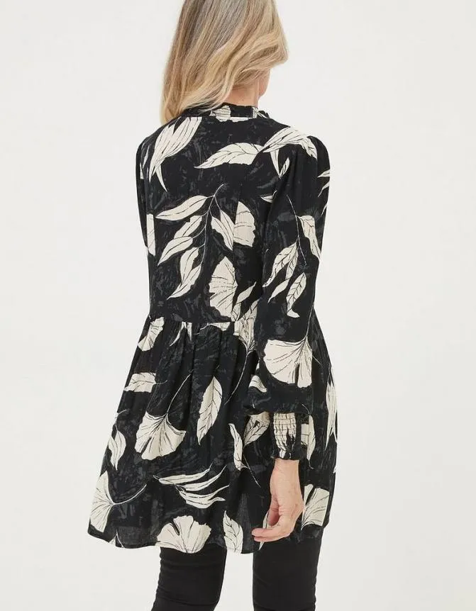 Fatface Tops and TShirts Gerry Twilight Leaves Tunic Black 8211 Women