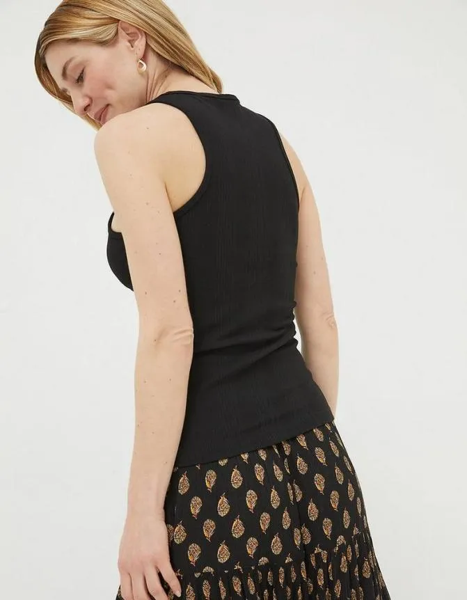 Fatface Tops and TShirts Haylee Rib Vest Black 8211 Women