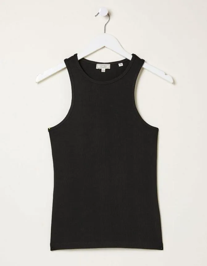 Fatface Tops and TShirts Haylee Rib Vest Black 8211 Women