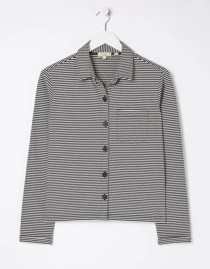 Fatface Tops and TShirts Jess Stripe Jersey Shirt Navy 8211 Women