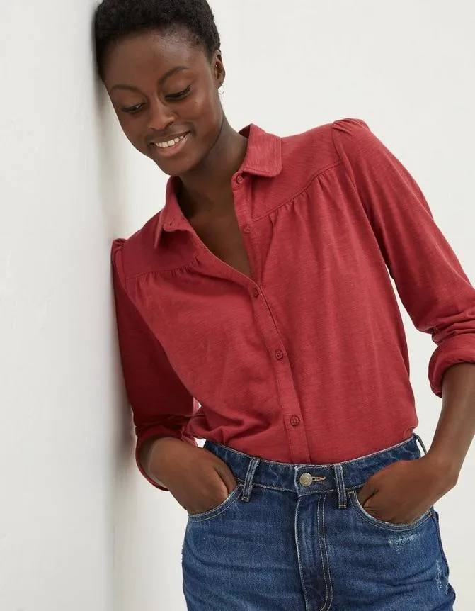 Fatface Tops and TShirts Kim Jersey Shirt Raspberry Red 8211 Women