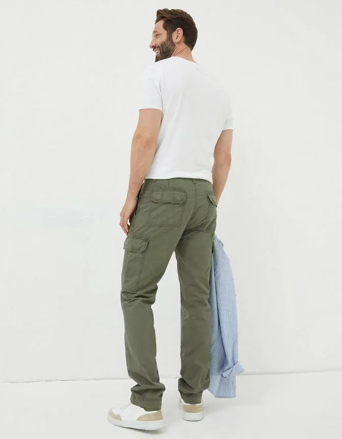 Fatface Trousers and Chinos Corby Straight Cargo Trousers Khaki Green 8211 Men