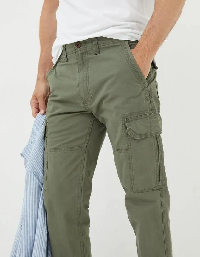 Fatface Trousers and Chinos Corby Straight Cargo Trousers Khaki Green 8211 Men