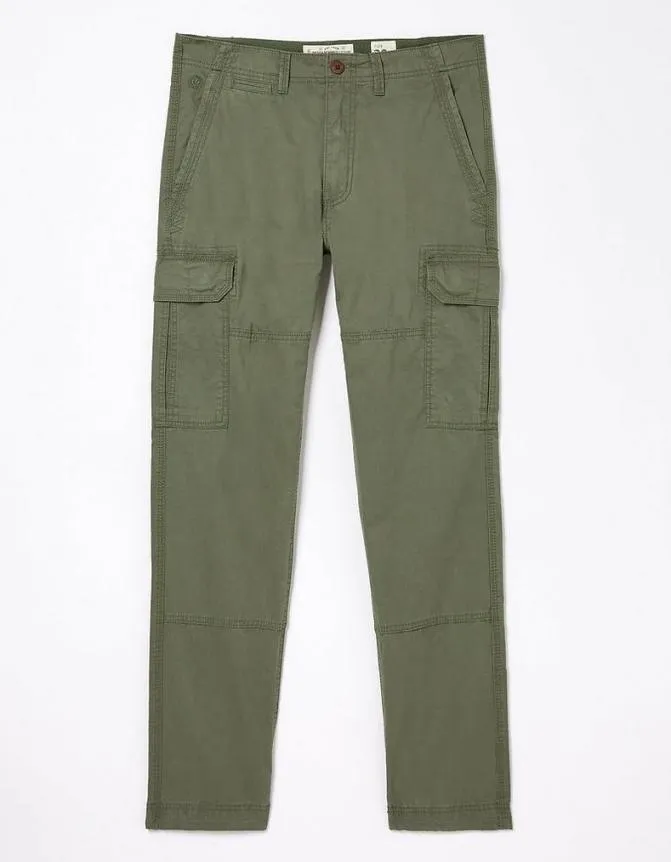 Fatface Trousers and Chinos Corby Straight Cargo Trousers Khaki Green 8211 Men