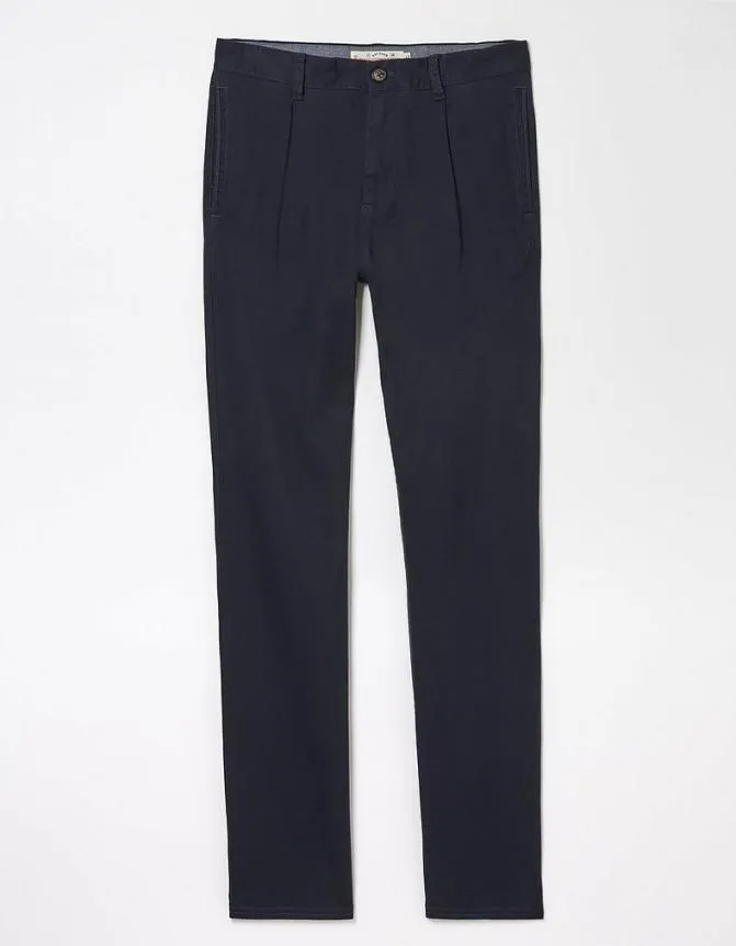 Fatface Trousers and Chinos Pleated Chino Trousers Navy 8211 Men