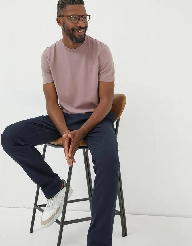 Fatface Trousers and Chinos Pleated Chino Trousers Navy 8211 Men