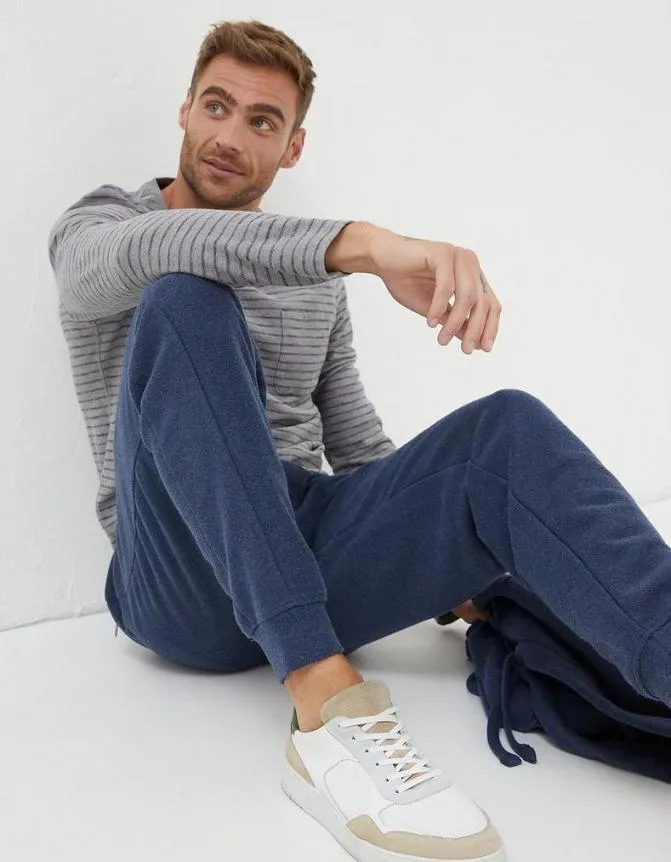 Fatface Trousers and Chinos Twill Textured Joggers Navy 8211 Men