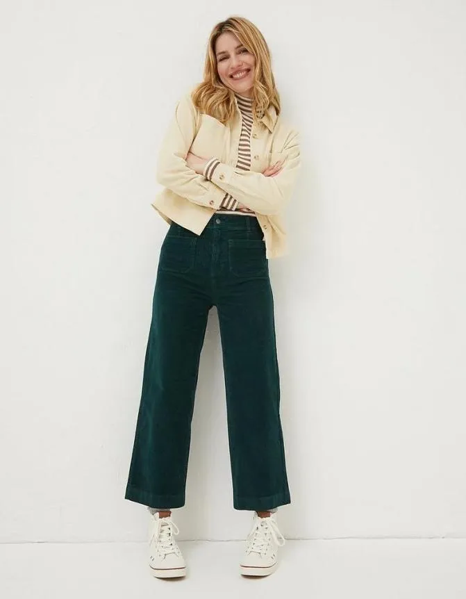 Fatface Trousers and Leggings Keswick Cord Trouser Dark Teal 8211 Women