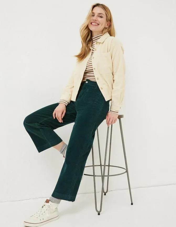 Fatface Trousers and Leggings Keswick Cord Trouser Dark Teal 8211 Women