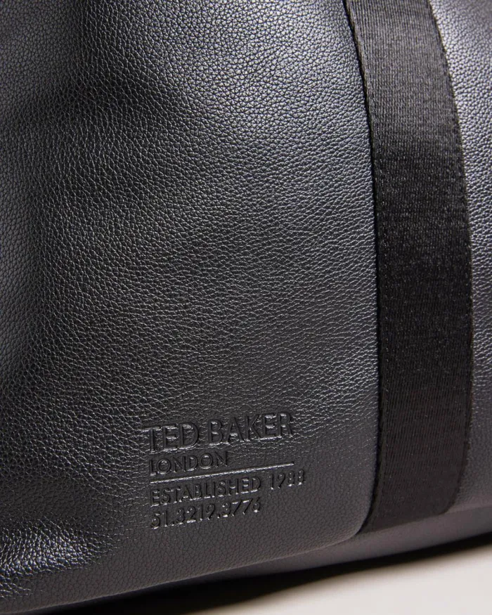 Faux Leather Holdall Black Men Ted Baker Duffel Bags