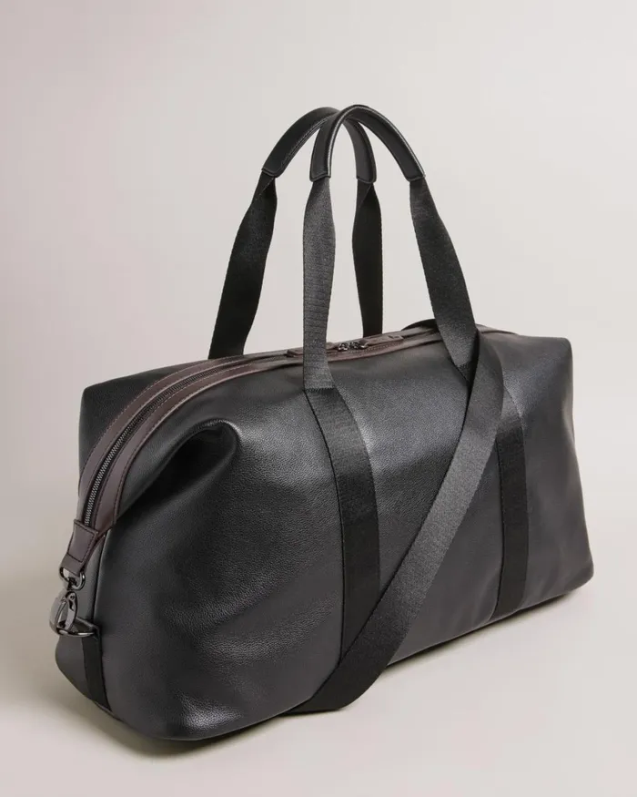 Faux Leather Holdall Black Men Ted Baker Duffel Bags