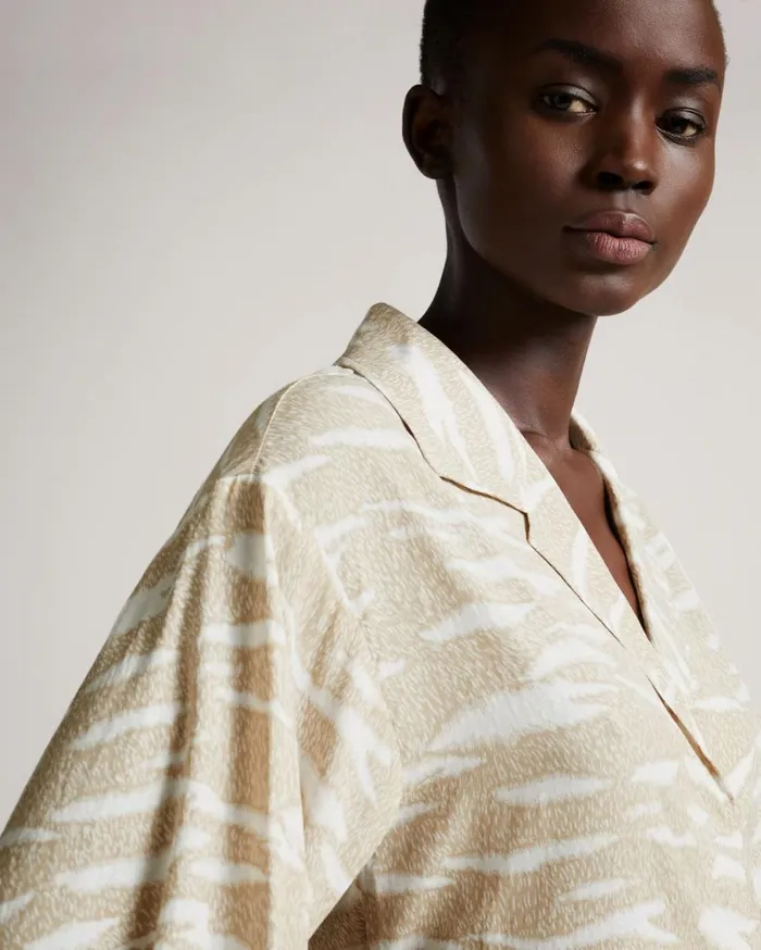 Faux Wrap Front Top With DRings Camel Women Ted Baker Tops and TShirts Faux Wrap Front Top With DRings Camel Women Ted Baker Tops and TShirts