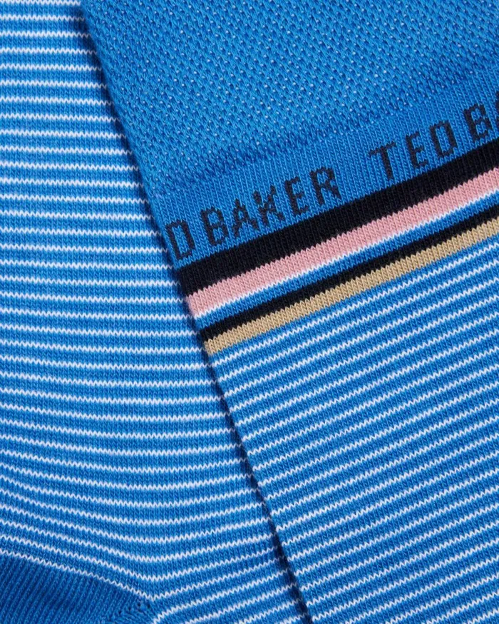 Fine Striped Socks Blue Men Ted Baker Socks