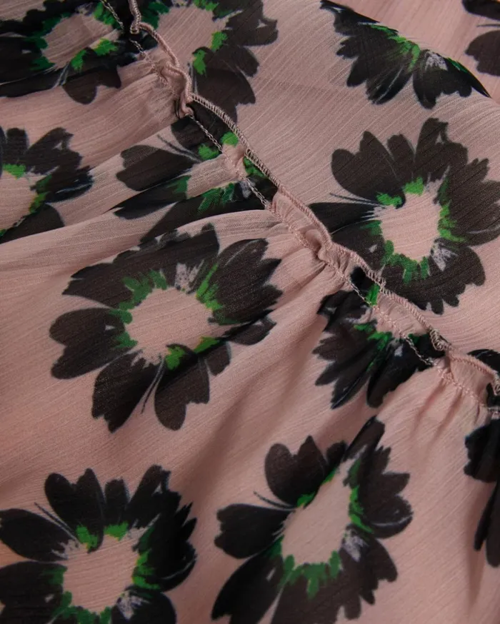 Fit And Flare Tiered Mini Dress Pink Women Ted Baker Clothing