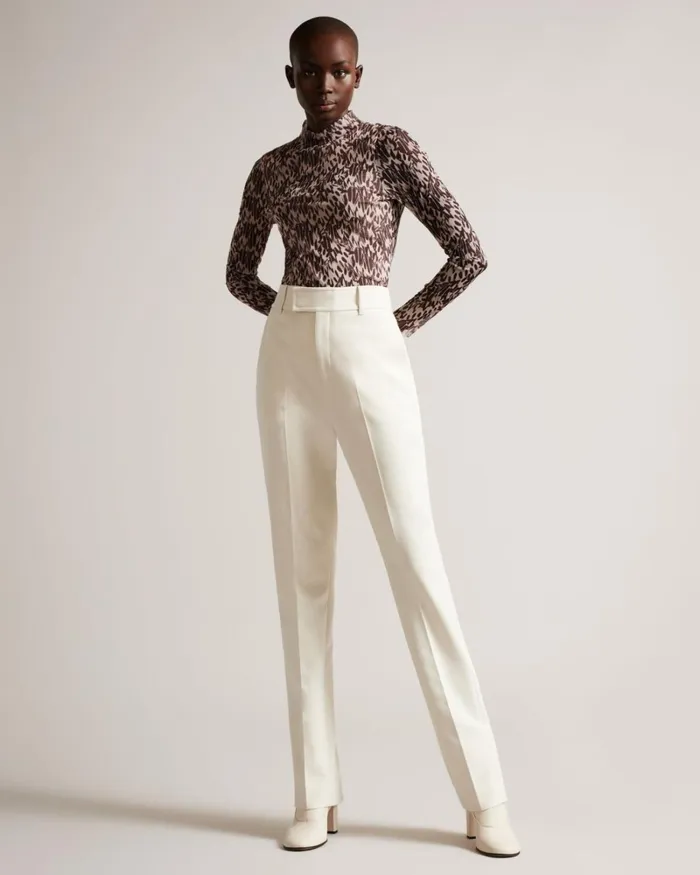 Fitted High Neck Top NudePink Women Ted Baker Clothing