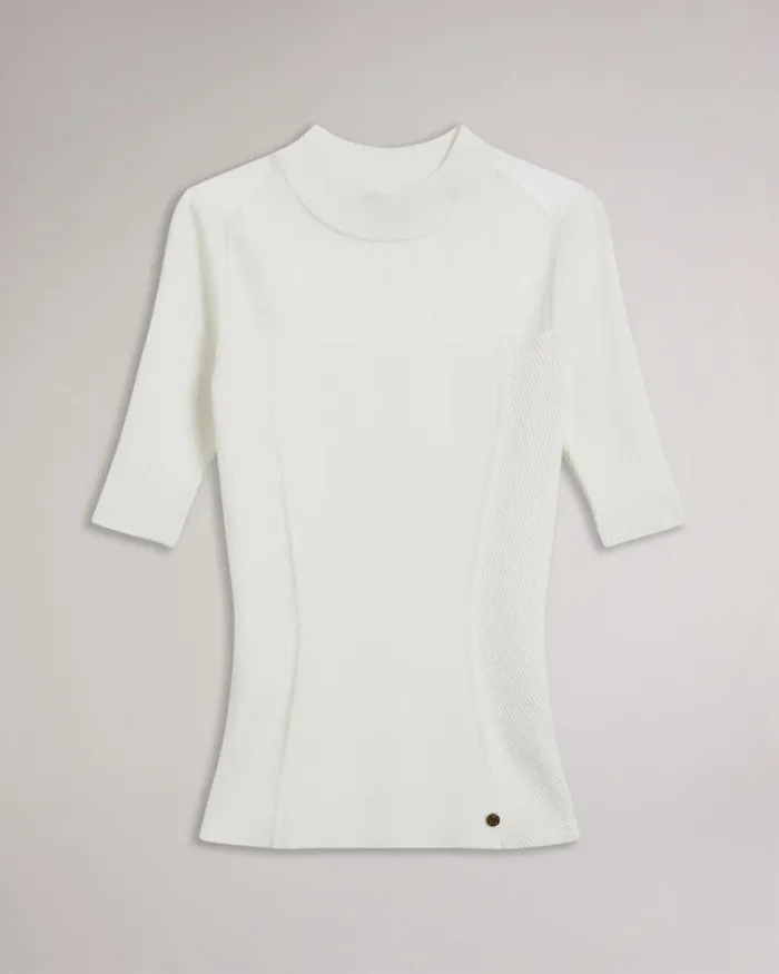 Fitted Knit Top White Women Ted Baker Clothing