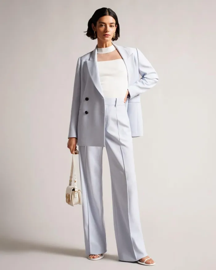 Fitted Knit Top White Women Ted Baker Clothing Fitted Knit Top White Women Ted Baker Clothing