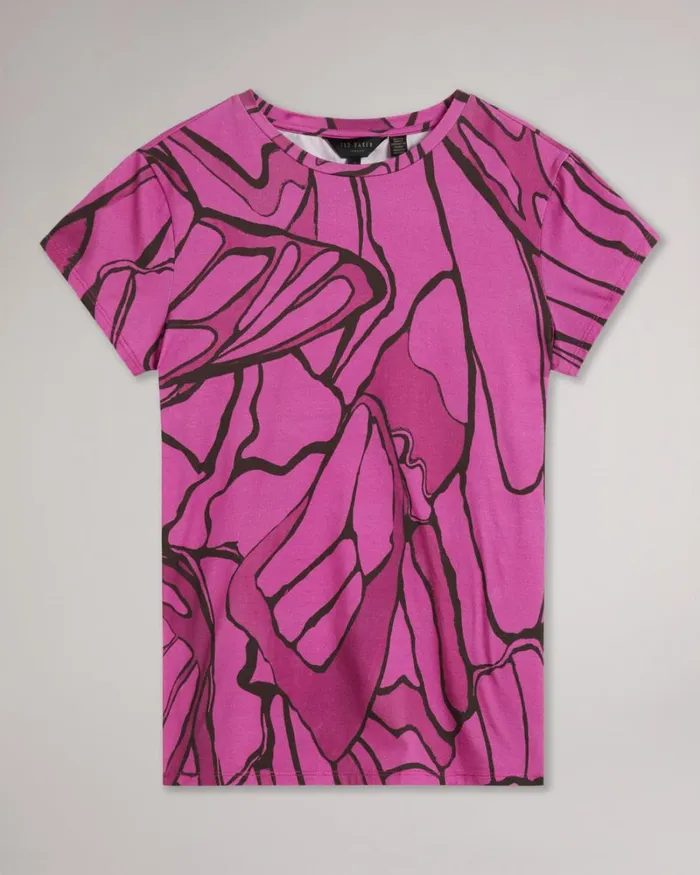 Fitted TShirt Bright Pink Women Ted Baker Clothing