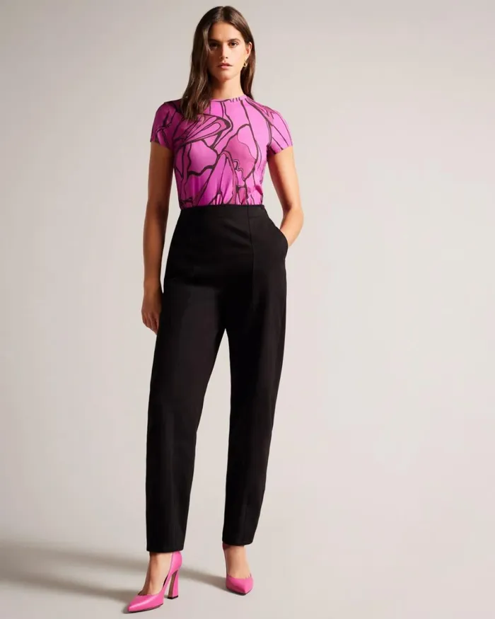 Fitted TShirt Bright Pink Women Ted Baker Clothing Fitted TShirt Bright Pink Women Ted Baker Clothing