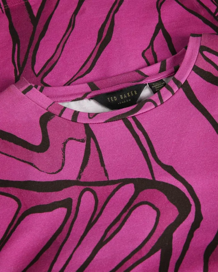 Fitted TShirt Bright Pink Women Ted Baker Clothing Fitted TShirt Bright Pink Women Ted Baker Clothing
