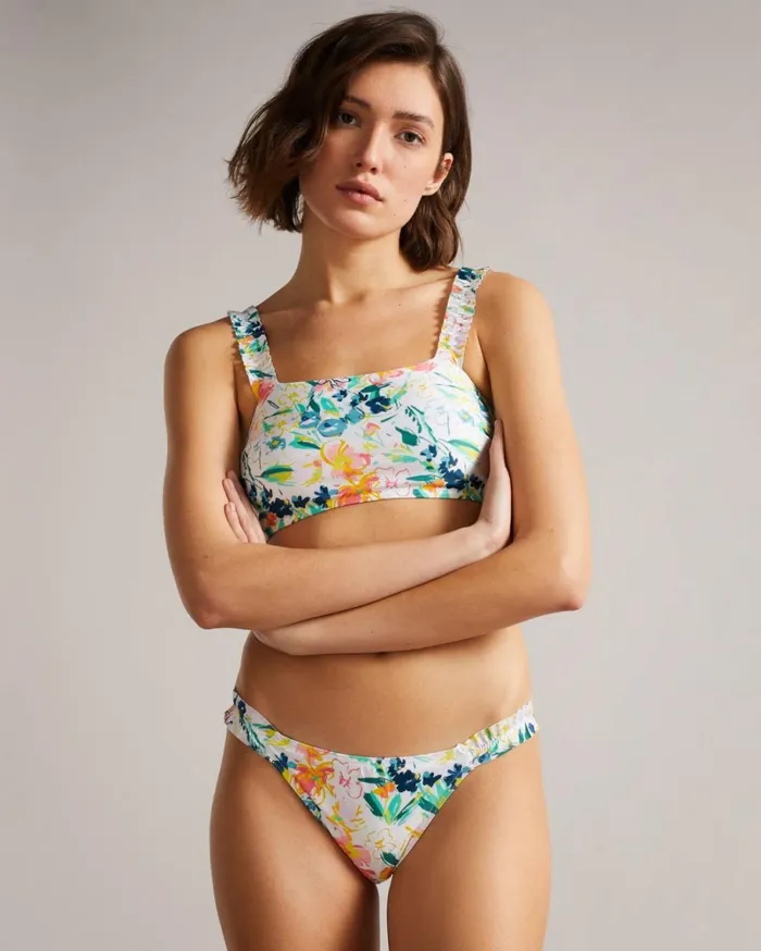 Floral Bikini Pant White Women Ted Baker Swimwear and Beachwear