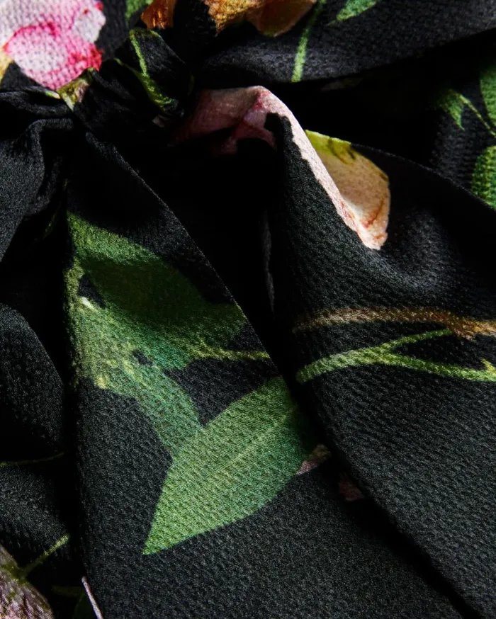 Floral Cowl Neck Top Black Women Ted Baker Clothing