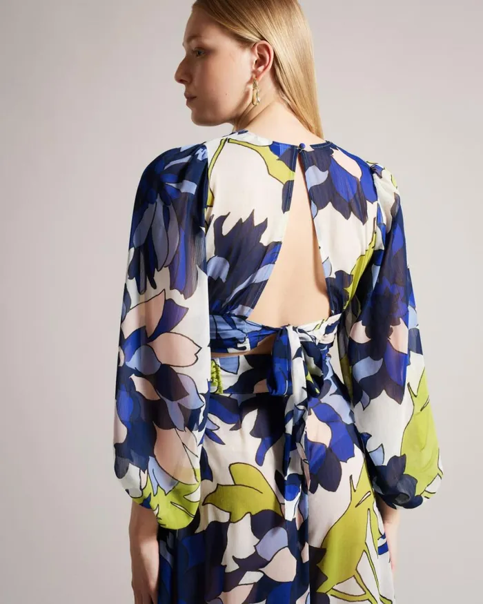 Floral Plunge Neck Beach Top Natural Women Ted Baker Clothing Floral Plunge Neck Beach Top Natural Women Ted Baker Clothing