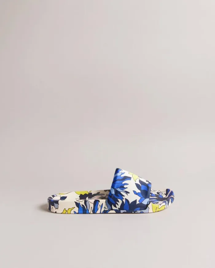 Floral Print Sliders Navy Women Ted Baker Sandals and Sliders Floral Print Sliders Navy Women Ted Baker Sandals and Sliders