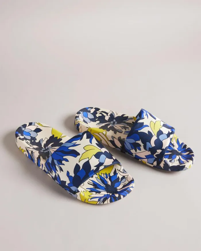 Floral Print Sliders Navy Women Ted Baker Sandals and Sliders Floral Print Sliders Navy Women Ted Baker Sandals and Sliders