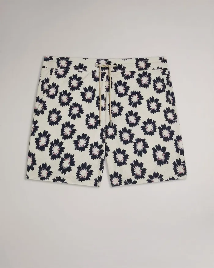 Floral Print Swim Shorts Stone Men Ted Baker Clothing