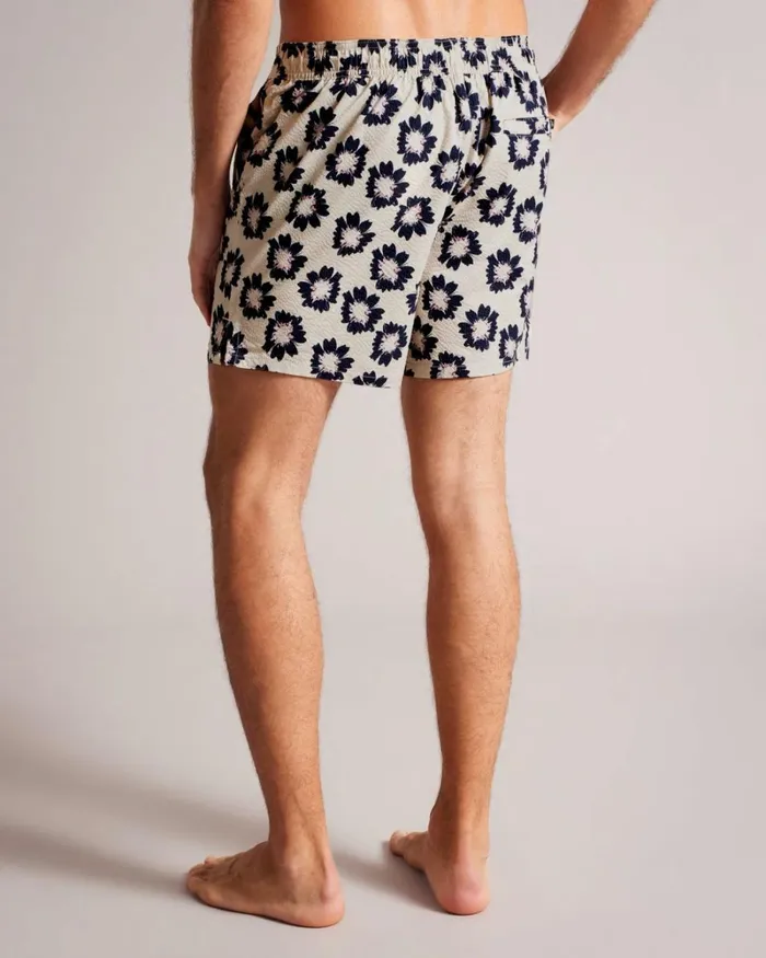 Floral Print Swim Shorts Stone Men Ted Baker Clothing