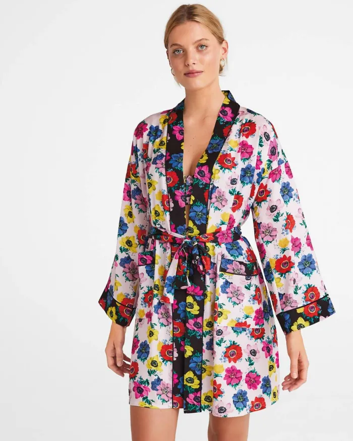 Floral Printed Robe Multicolor Women Ted Baker Sleepwear Floral Printed Robe Multicolor Women Ted Baker Sleepwear