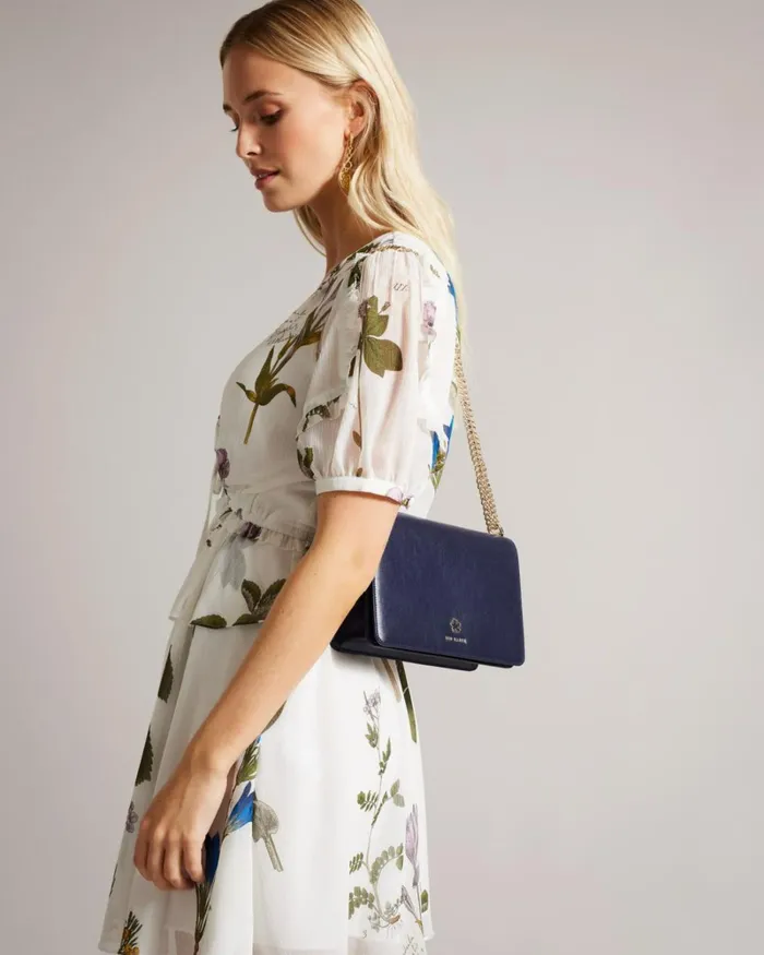 Flower Eyelet Cross Body Bag Dark Blue Women Ted Baker Bags
