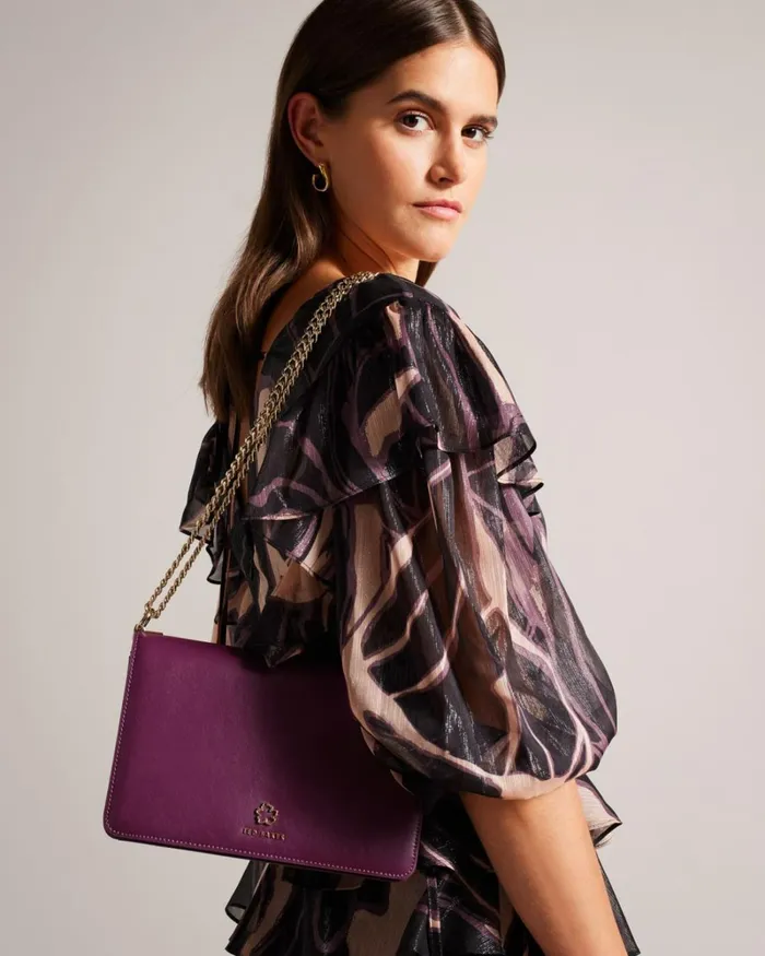 Flower Eyelet Cross Body Bag Oxblood Women Ted Baker Bags