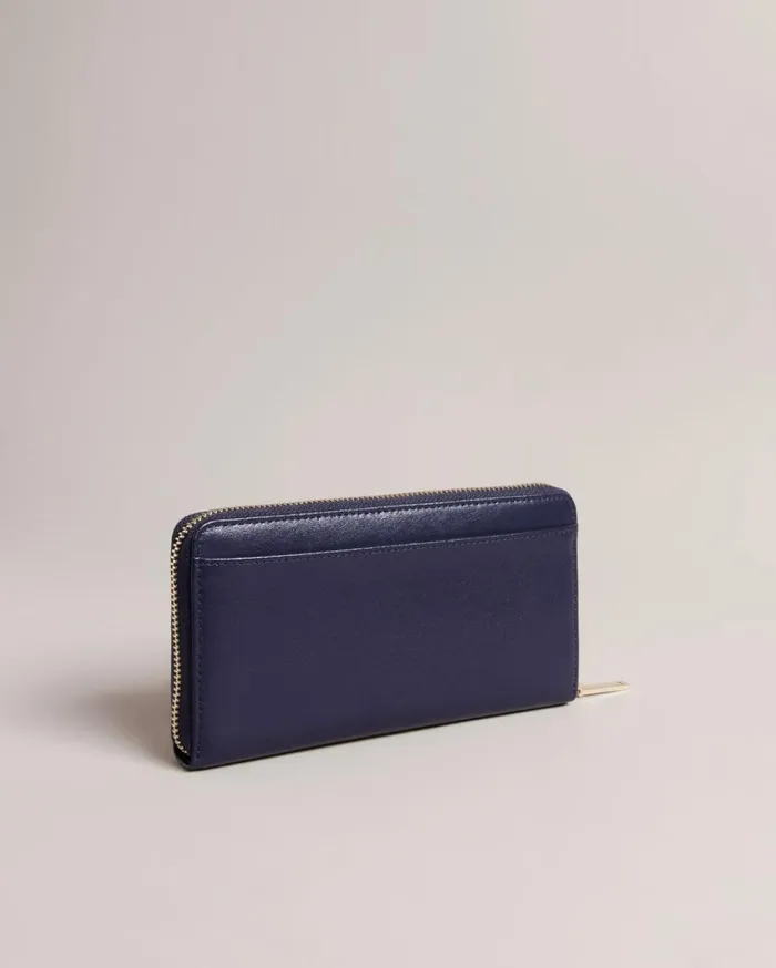 Flower Eyelet Large Zip Purse Dark Blue Women Ted Baker Wallets and Card Holders Flower Eyelet Large Zip Purse Dark Blue Women Ted Baker Wallets and Card Holders