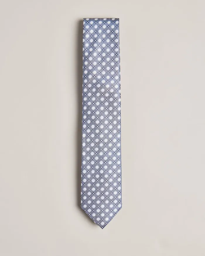 Flower Pattern Silk Tie Silver Men Ted Baker Ties and Bow Ties Flower Pattern Silk Tie Silver Men Ted Baker Ties and Bow Ties