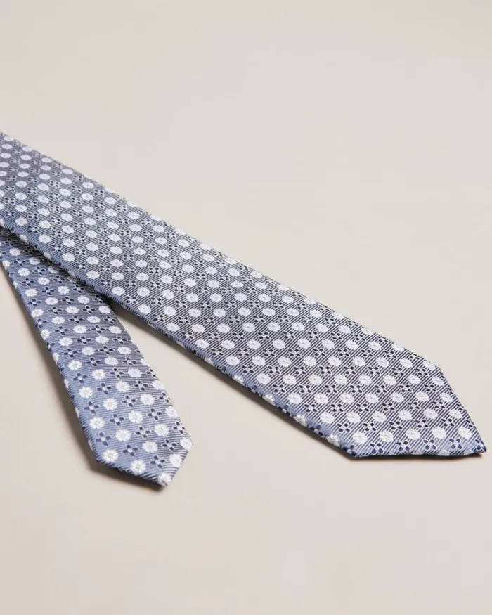 Flower Pattern Silk Tie Silver Men Ted Baker Ties and Bow Ties Flower Pattern Silk Tie Silver Men Ted Baker Ties and Bow Ties